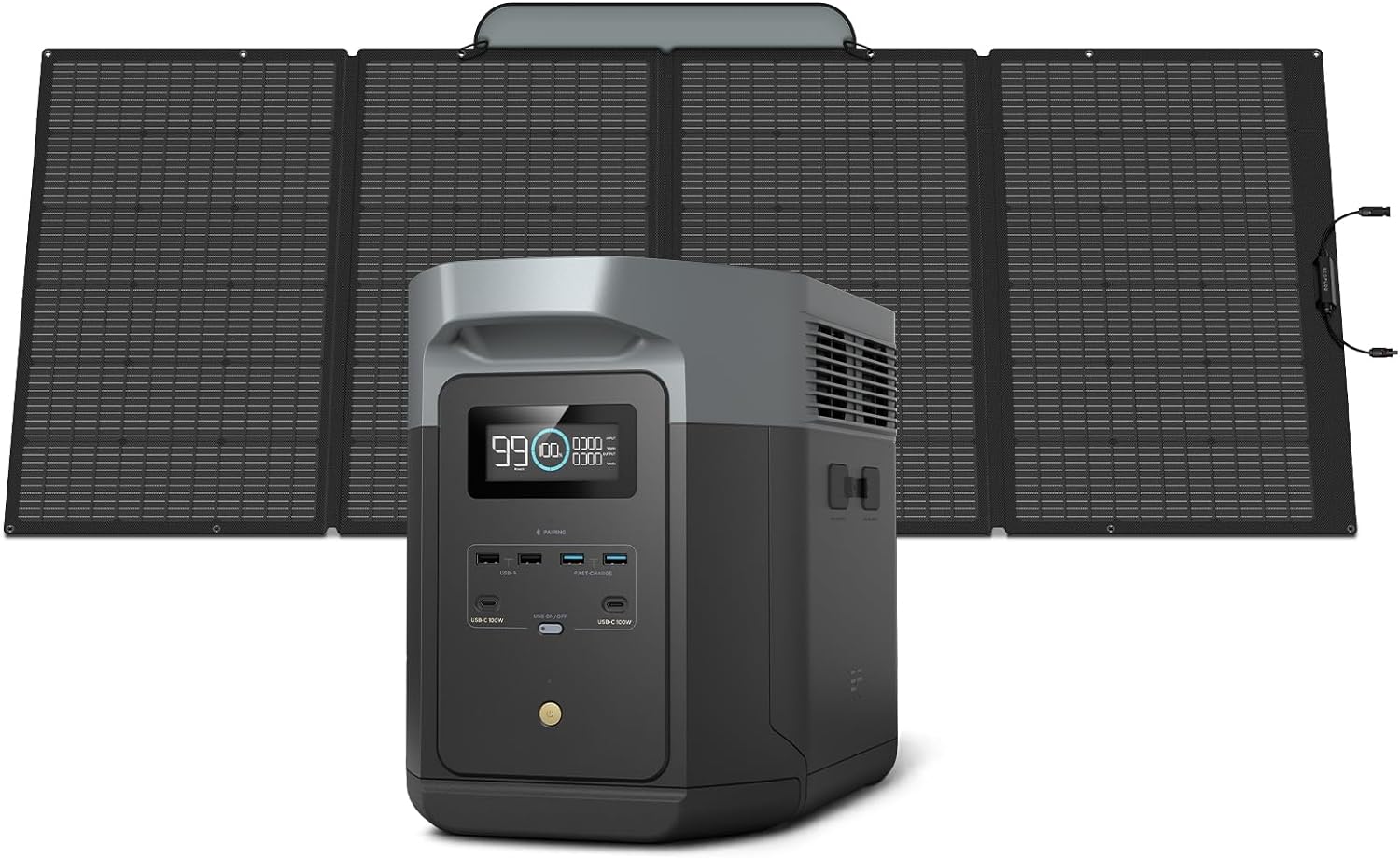 Solar generator with panels